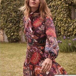 LOFT Multicolor Paisley Mini Dress